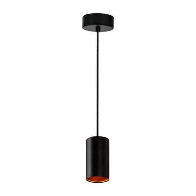 Lampada a sospensione LED GU10 Spectrum nera con oro, IP20, 4000K, corpo in alluminio resistente, 250V, illuminazione interna ideale
