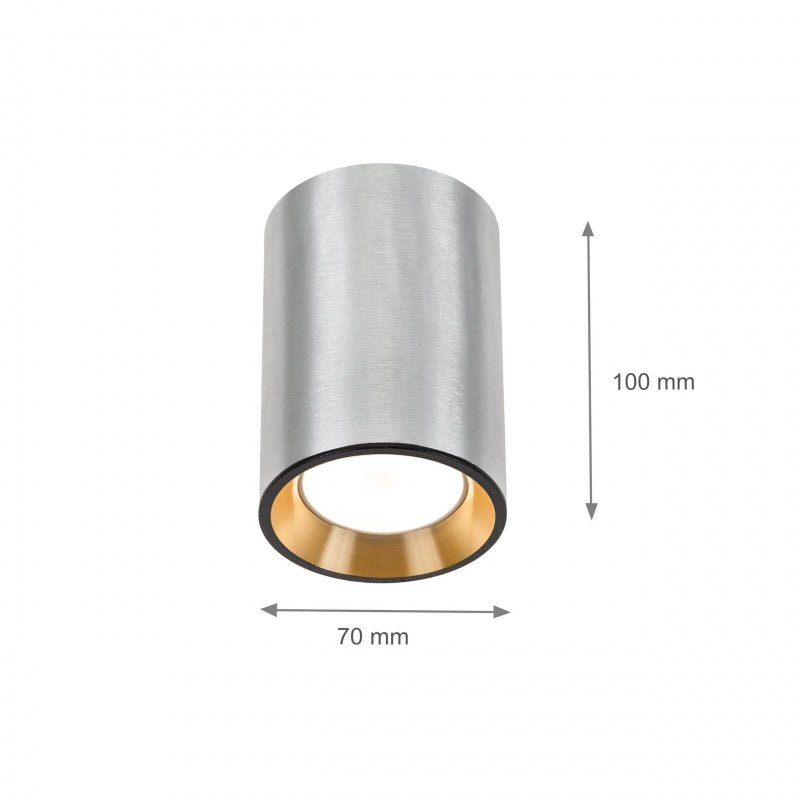 Spectrum Chloe Mini P20 LED spot argento 4000K 250V, GU10, 17000 ore di durata, IP20, montaggio superficiale