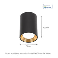Chloe mini LED ceiling spotlight black/gold 1x GU10 fitting