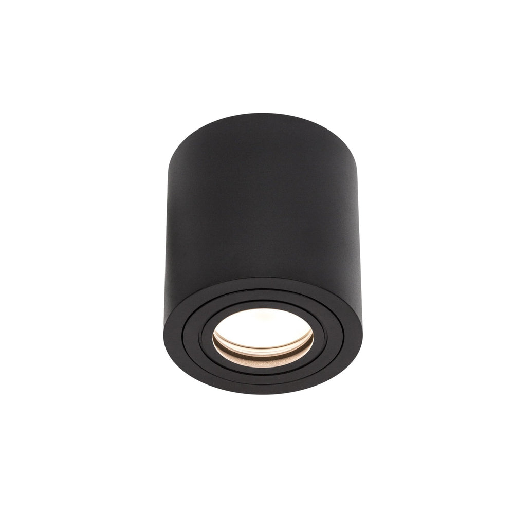 Spot LED rotondo nero Spectrum CHLOE GU10 IP65 per uso interno, alloggiamento in alluminio, 250V, 17000 lumen, montaggio superficiale