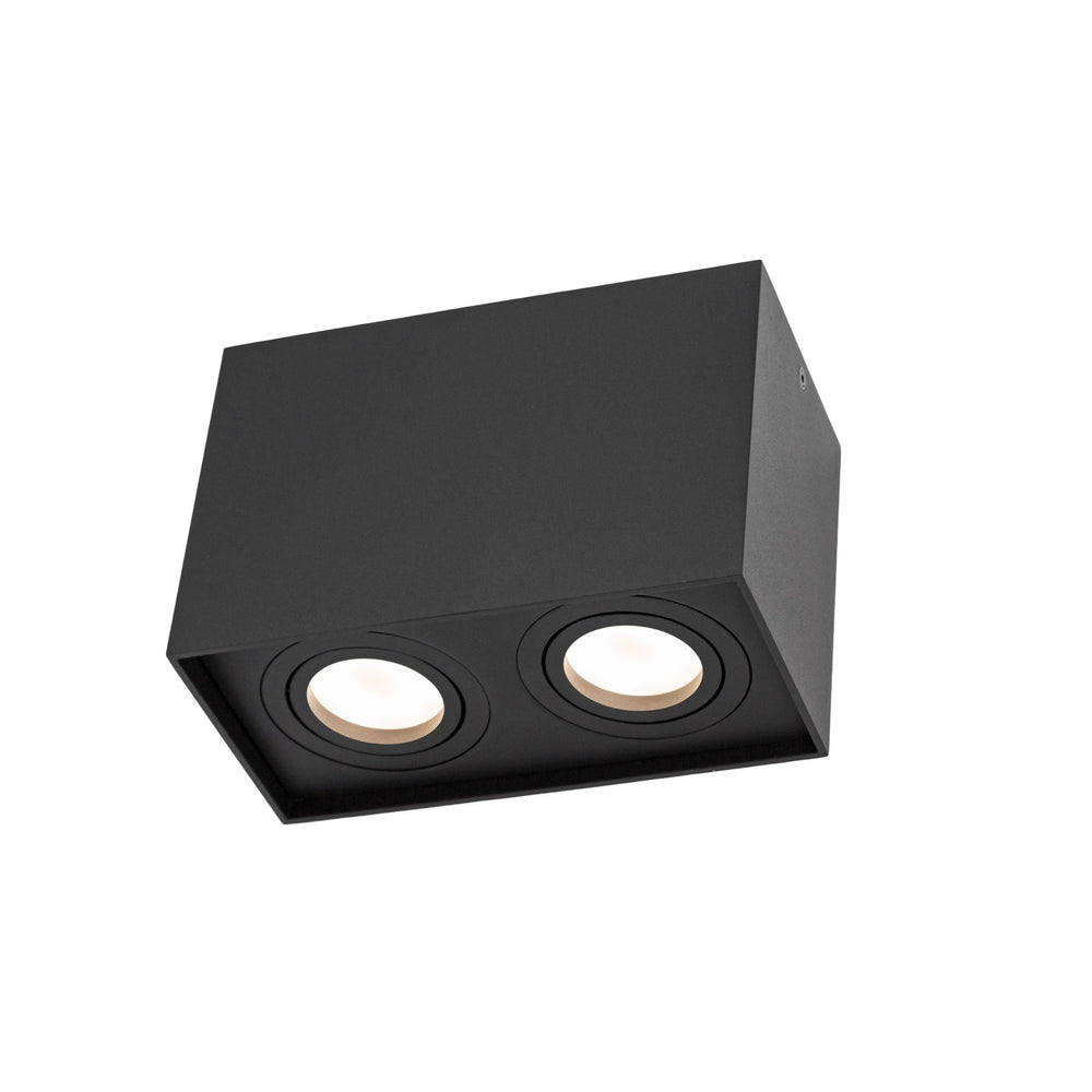 Spot regolabile nero 2xGU10 IP20 Chloe Duo di Spectrum, struttura in alluminio, 250V, uso interno