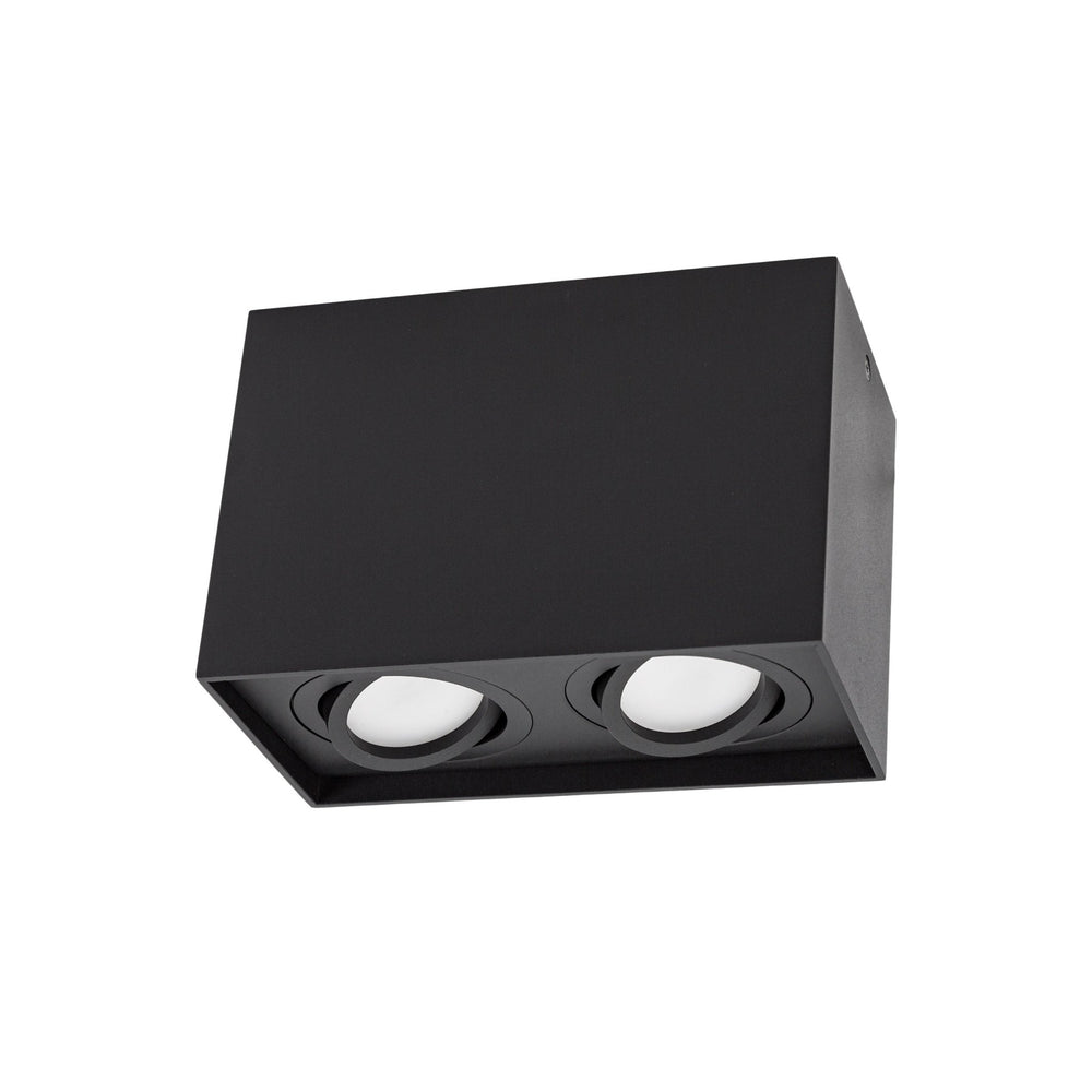 Spot regolabile nero 2xGU10 IP20 Chloe Duo di Spectrum, struttura in alluminio, 250V, uso interno