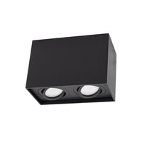 Spectrum CHLOE DUO 2xGU10 Surface Mounted LED Spot Light, Adjustable Black Aluminum, IP20 Indoor Ceiling Fixture