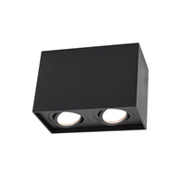 Spot regolabile nero 2xGU10 IP20 Chloe Duo di Spectrum, struttura in alluminio, 250V, uso interno
