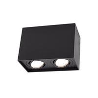 Spectrum CHLOE DUO 2xGU10 Surface Mounted LED Spot Light, Adjustable Black Aluminum, IP20 Indoor Ceiling Fixture