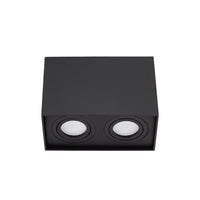 Spot regolabile nero 2xGU10 IP20 Chloe Duo di Spectrum, struttura in alluminio, 250V, uso interno