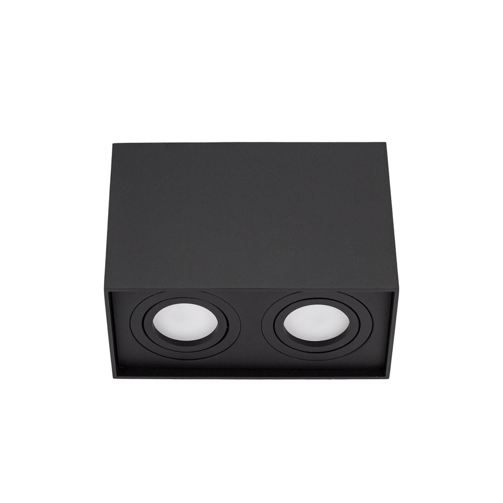 Spot regolabile nero 2xGU10 IP20 Chloe Duo di Spectrum, struttura in alluminio, 250V, uso interno