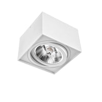 Spectrum CHLOE AR111 GU10 faretto LED quadrato, IP20, bianco, corpo in alluminio, 250V, uso interno, lunga durata