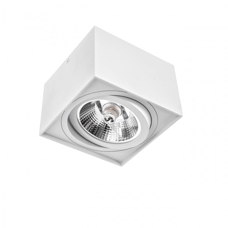 Spectrum CHLOE AR111 GU10 faretto LED quadrato, IP20, bianco, corpo in alluminio, 250V, uso interno, lunga durata