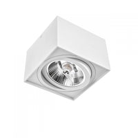 Spectrum CHLOE AR111 GU10 faretto LED quadrato, IP20, bianco, corpo in alluminio, 250V, uso interno, lunga durata