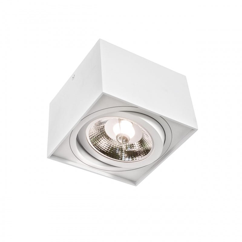 Spectrum CHLOE AR111 GU10 faretto LED quadrato, IP20, bianco, corpo in alluminio, 250V, uso interno, lunga durata