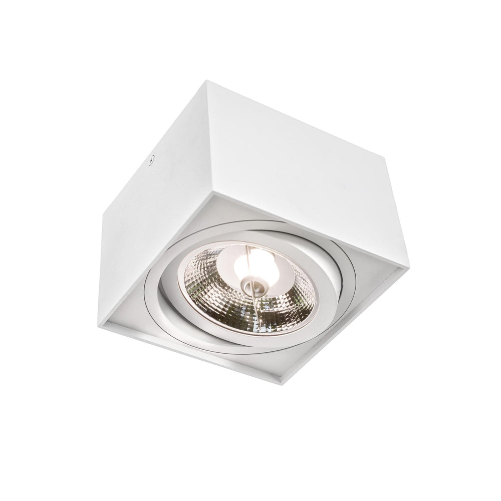 Spectrum CHLOE AR111 GU10 faretto LED quadrato, IP20, bianco, corpo in alluminio, 250V, uso interno, lunga durata