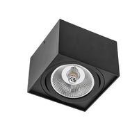 Plafoniera a led spot Spectrum chloe AR111 GU10 nero 4000K quadrata IP20 - montaggio a soffitto in alluminio