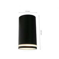 Chloe ring da superficie GU10 230V fare spotlight LED nero Spectrum - IP20, struttura in alluminio, montaggio a superficie