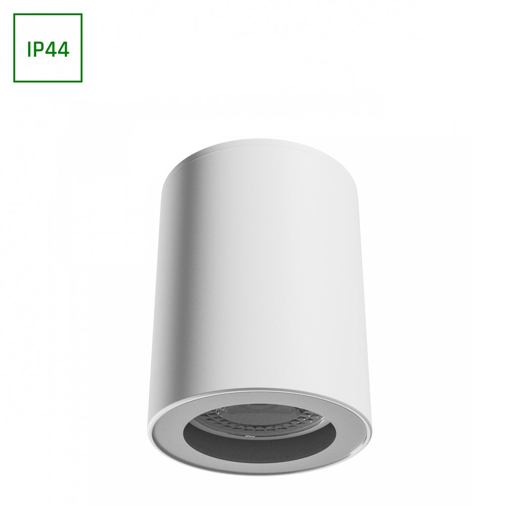 Spectrum CHLOE GU10 led plafoniera bianca rotonda 70x90mm IP44 impermeabile ed efficiente dal punto di vista energetico per uso interno