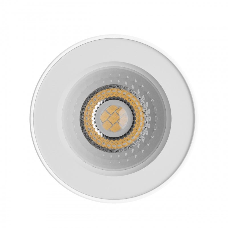 Spectrum CHLOE GU10 led plafoniera bianca rotonda 70x90mm IP44 impermeabile ed efficiente dal punto di vista energetico per uso interno