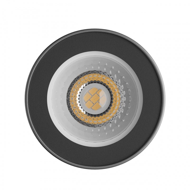 Spectrum CHLOE GU10 250V IP44 LED downlight nero, 70x90mm, alloggiamento in alluminio, impermeabile, uso interno, installazione semplice