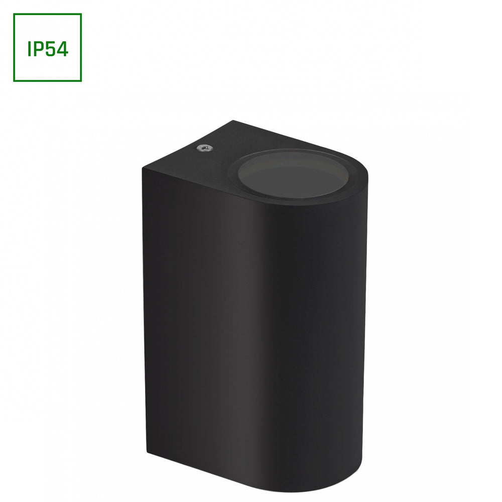 Applique da parete Spectrum LED GU10 Nera, 2x6W, 250V, IP54 Interno Esterno Bidirezionale 150x73x95mm