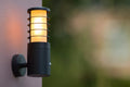 Lucide solid outdoor wall lamp Ø9cm E27 IP54 anthracite LED