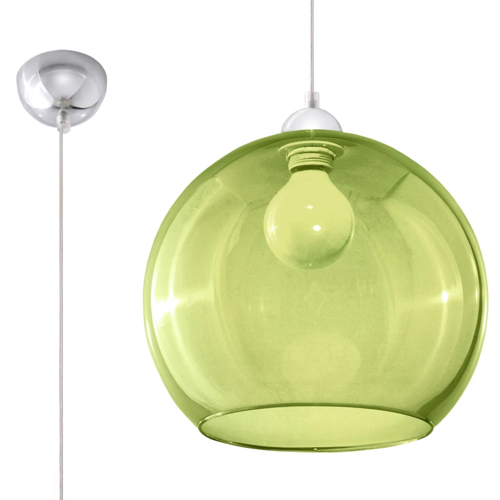 Lampada a sospensione Sollux Lighting BALL compatibile con LED, 220-240V, IP20, Ottone dorato opaco, Alluminio Acciaio, max 50W