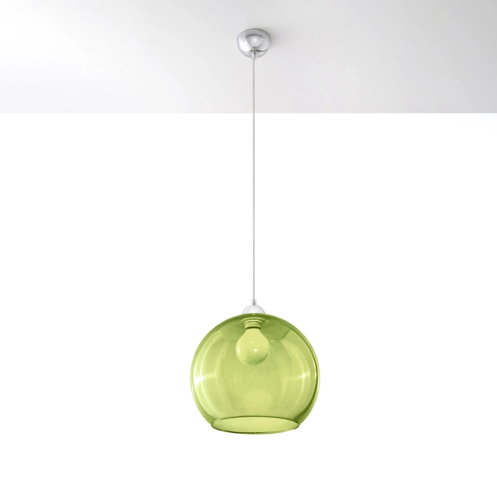 Lampada a sospensione Sollux Lighting BALL compatibile con LED, 220-240V, IP20, Ottone dorato opaco, Alluminio Acciaio, max 50W