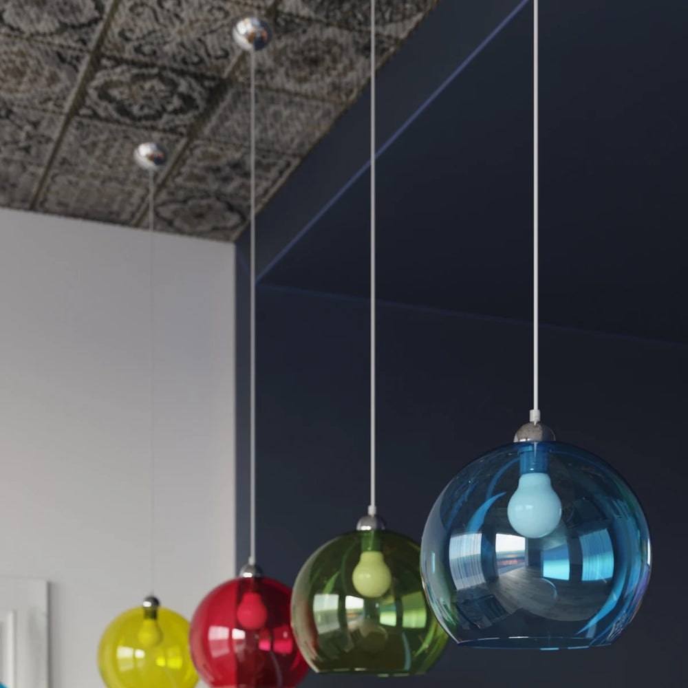 Lampada a sospensione Sollux Lighting BALL compatibile con LED, 220-240V, IP20, Ottone dorato opaco, Alluminio Acciaio, max 50W