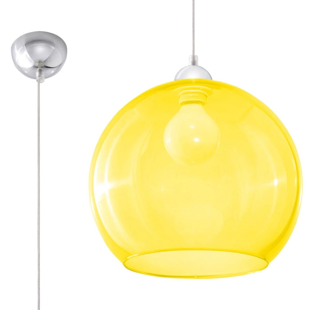 Lampada a sospensione Sollux Lighting BALL, compatibile con LED, IP20, 220-240V, finitura Ottone Oro Opaco, CE RoHS