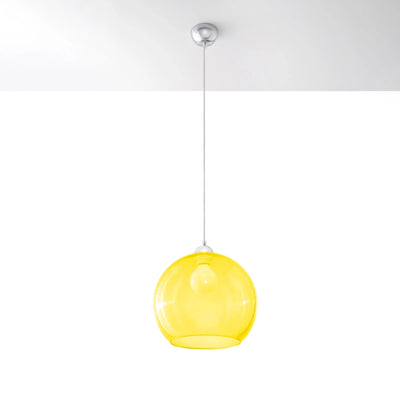 Lampada a sospensione Sollux Lighting BALL, compatibile con LED, IP20, 220-240V, finitura Ottone Oro Opaco, CE RoHS