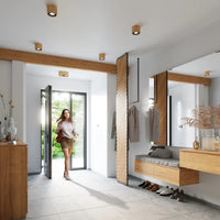 Sollux Lighting BASIC 2 faretto LED da soffitto, legno naturale, IP20, 220-240V, max 50W, CE RoHS