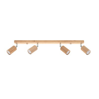 Sollux Lighting BERG 4 faretto da soffitto LED, legno naturale, IP20, 220-240V, CRI 80, CE RoHS, 4x50W max
