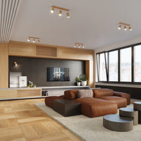 Sollux Lighting BERG 4 faretto da soffitto LED, legno naturale, IP20, 220-240V, CRI 80, CE RoHS, 4x50W max