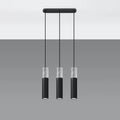Sollux Lighting BORGIO 3L lampada a sospensione LED, cemento Nero Grigio, 3 x GU10, IP20, 230V, CE
