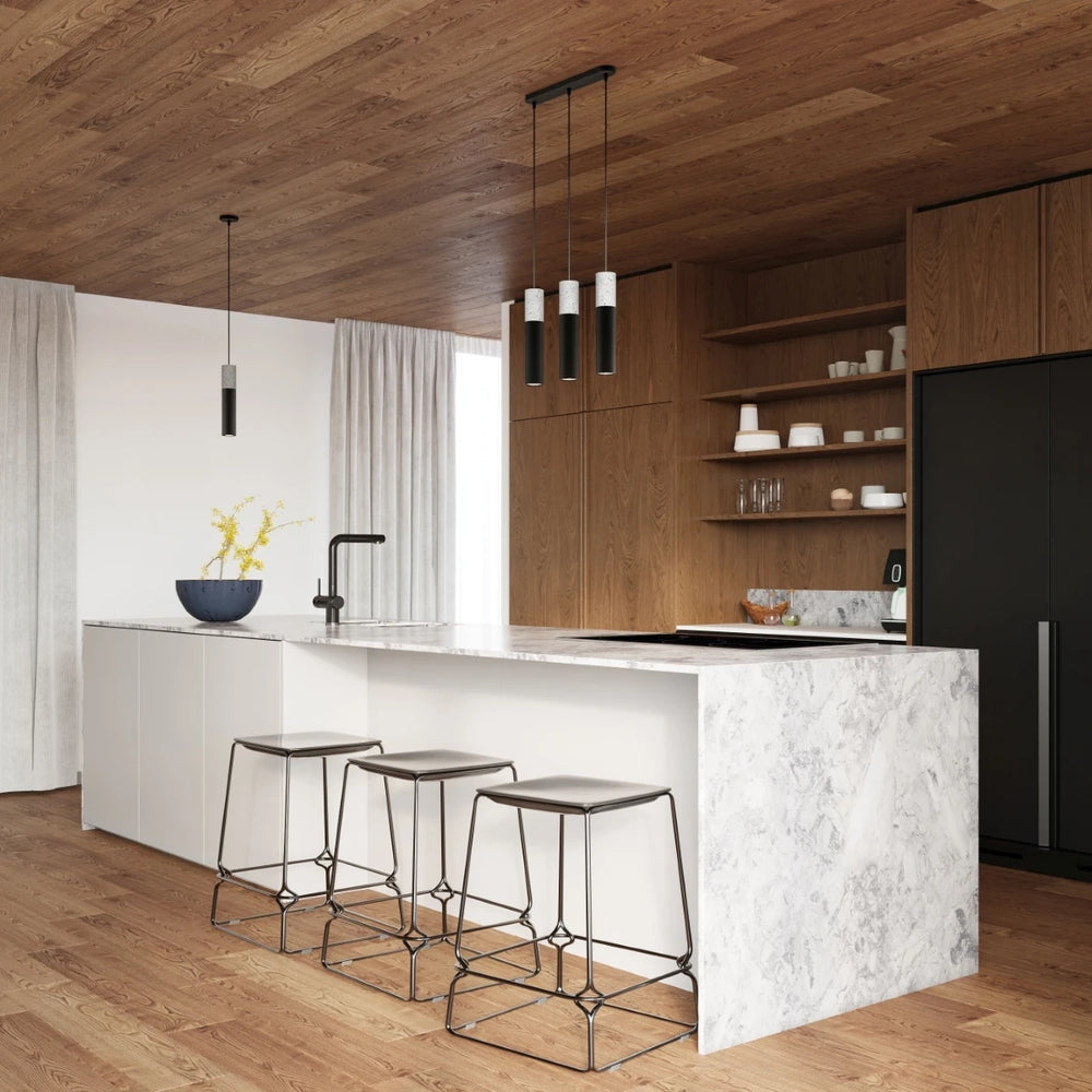 Sollux Lighting BORGIO 3L lampada a sospensione LED, cemento Nero Grigio, 3 x GU10, IP20, 230V, CE