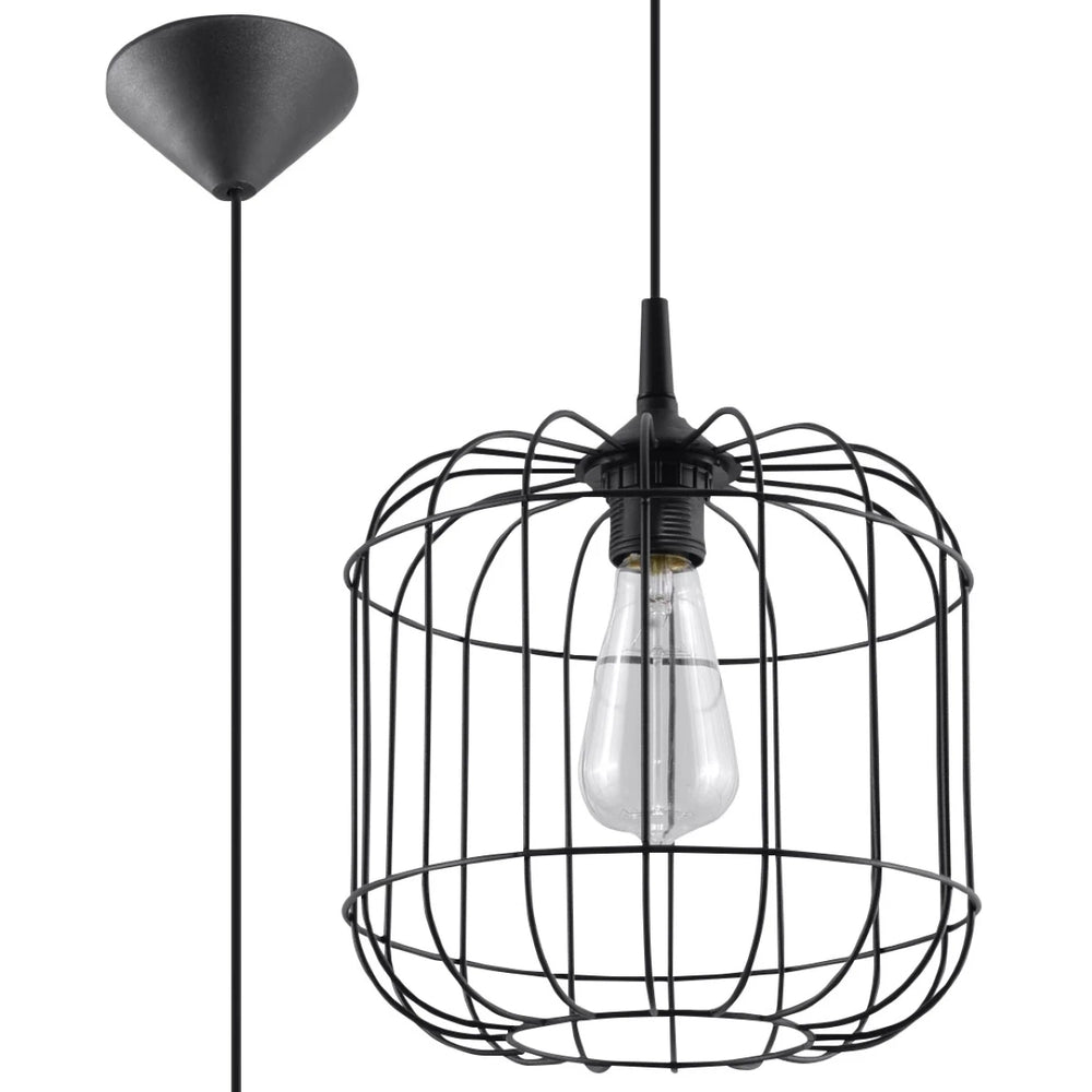 Sollux Lighting CELTA lampada a sospensione Nera, alluminio, IP20, 220-240V, max 50W LED, CE RoHS