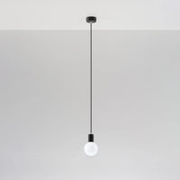 Sollux Lighting lampada a sospensione Edison Nera, compatibile con LED, finitura in alluminio oro opaco e ottone, 220-240V, IP20, CE RoHS