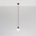 Sollux Lighting lampada a sospensione Edison Nera, compatibile con LED, finitura in alluminio oro opaco e ottone, 220-240V, IP20, CE RoHS