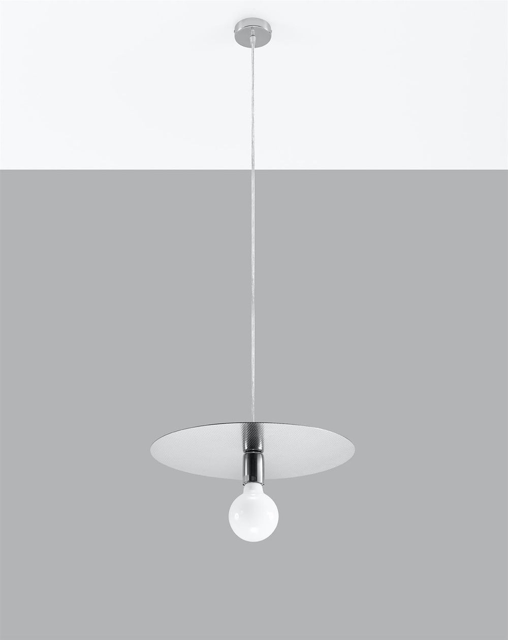 Sollux Lighting FLAVIO Lampada a sospensione LED grigia, Lampada a soffitto IP20, 220-240V, Certificata CE RoHS