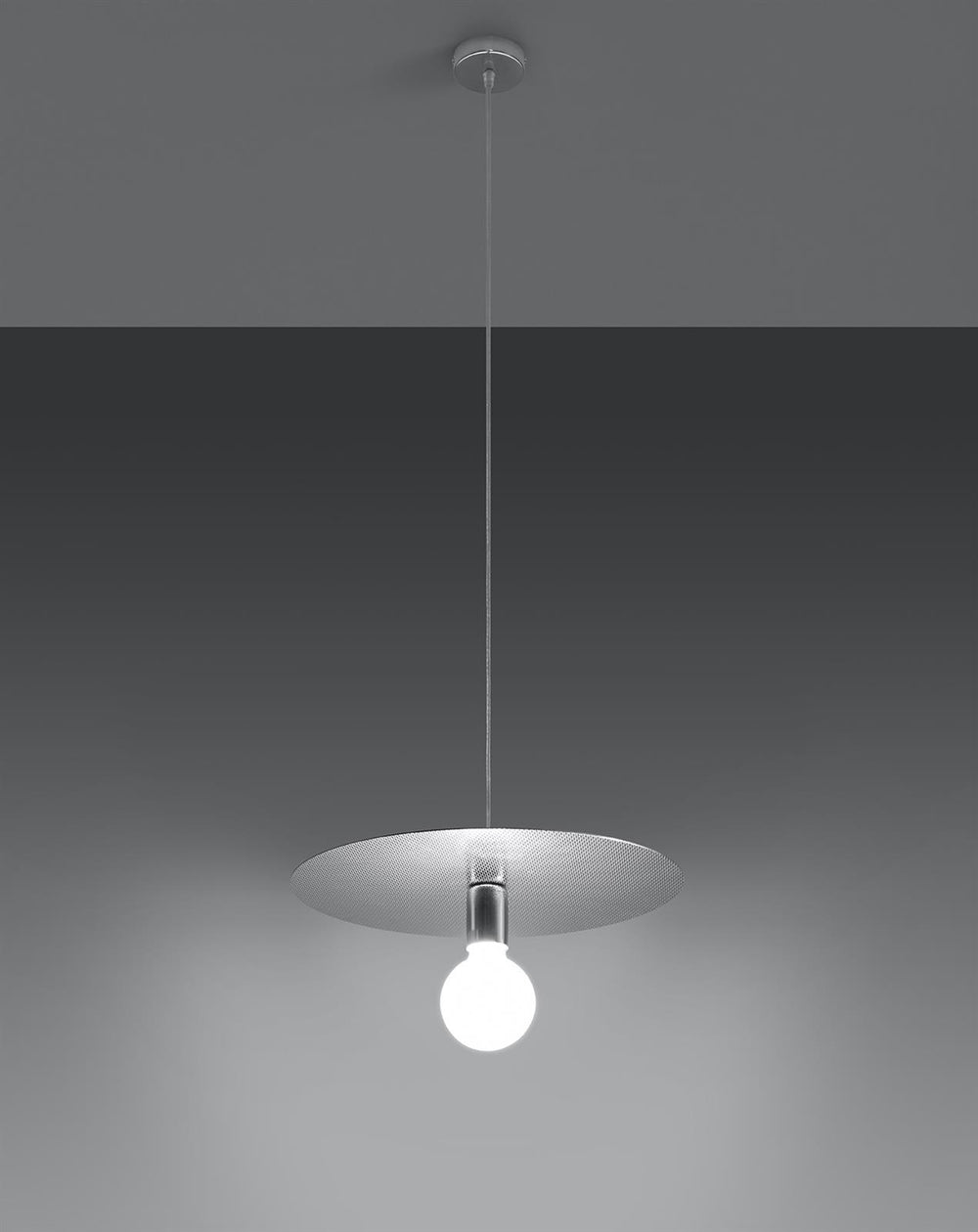 Sollux Lighting FLAVIO Lampada a sospensione LED grigia, Lampada a soffitto IP20, 220-240V, Certificata CE RoHS