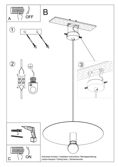 Sollux Lighting FLAVIO Lampada a sospensione LED grigia, Lampada a soffitto IP20, 220-240V, Certificata CE RoHS