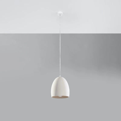Lampada a sospensione in ceramica Sollux Lighting Flawiusz, compatibile con LED, IP20, 220-240V, max 50W, finitura Oro Opaco
