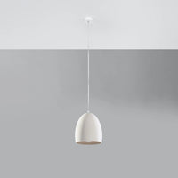 Lampada a sospensione in ceramica Sollux Lighting Flawiusz, compatibile con LED, IP20, 220-240V, max 50W, finitura Oro Opaco