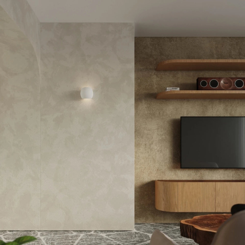 Sollux Lighting GLOBE applique da parete in ceramica, attacco E27, finitura Bianca, IP20, 220-230V, 145x180x110mm