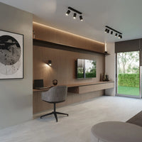 Sollux Lighting Faretto da soffitto LED Nero RING, 4 attacchi GU10, IP20, alluminio, CE RoHS