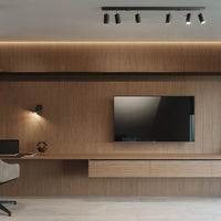 Sollux Lighting Faretto da soffitto LED Nero RING, 4 attacchi GU10, IP20, alluminio, CE RoHS