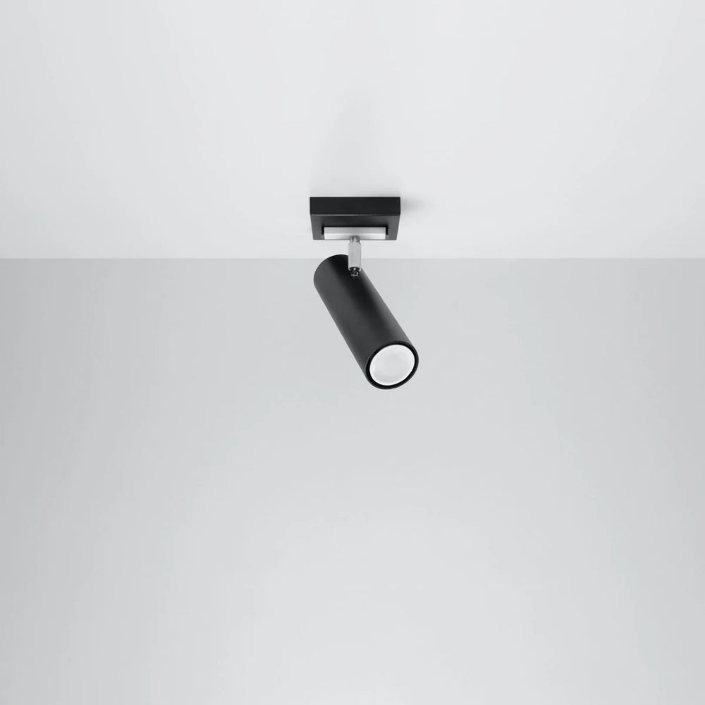 Sollux Lighting faretto da soffitto LED Nero Argento, 1x GU10, 220-240V, IP20, Alluminio, CE RoHS