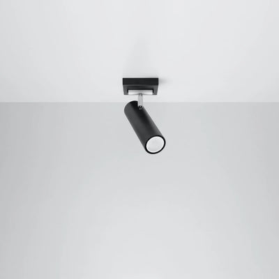 Sollux Lighting faretto da soffitto LED Nero Argento, 1x GU10, 220-240V, IP20, Alluminio, CE RoHS