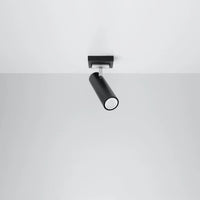Sollux Lighting faretto da soffitto LED Nero Argento, 1x GU10, 220-240V, IP20, Alluminio, CE RoHS