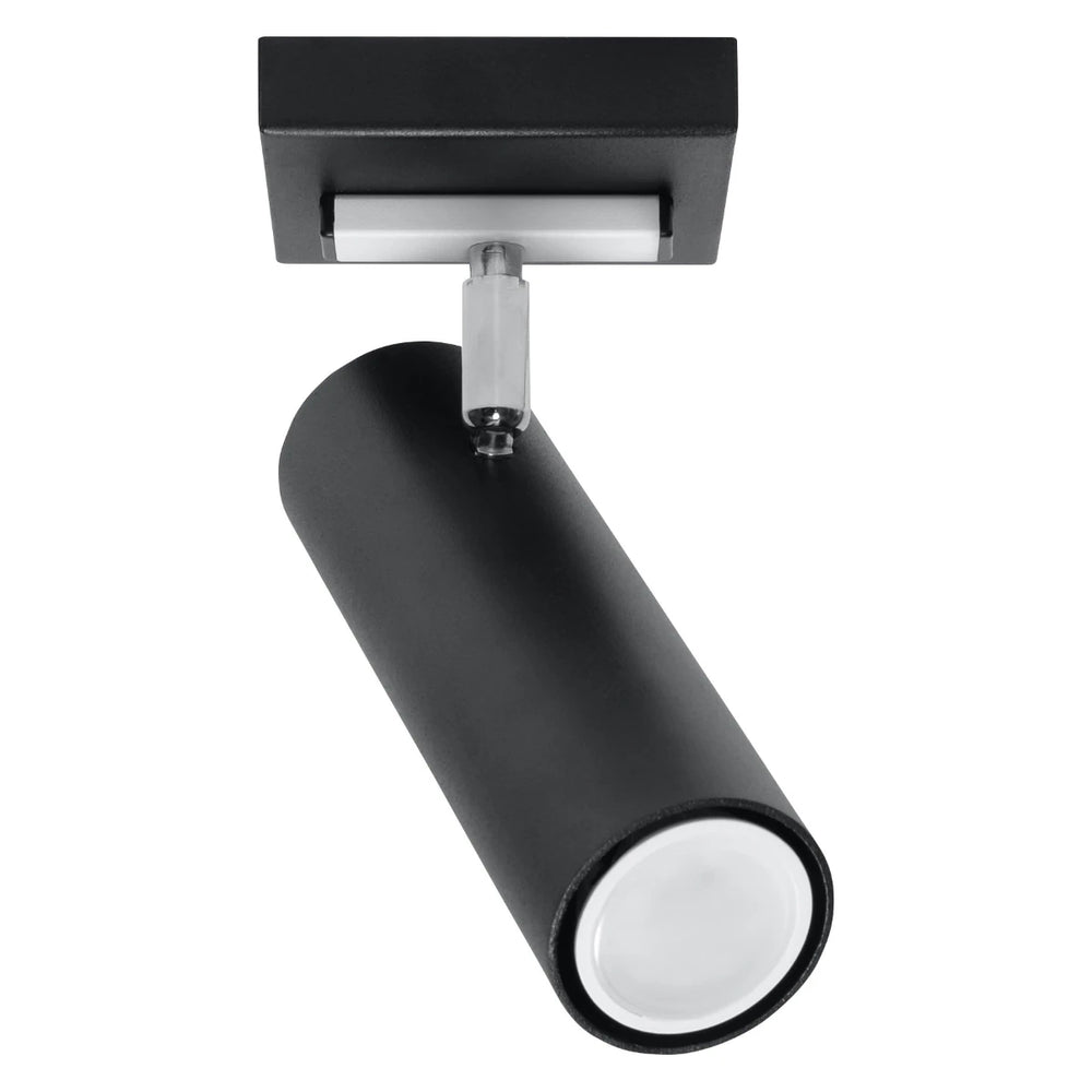 Sollux Lighting faretto da soffitto LED Nero Argento, 1x GU10, 220-240V, IP20, Alluminio, CE RoHS