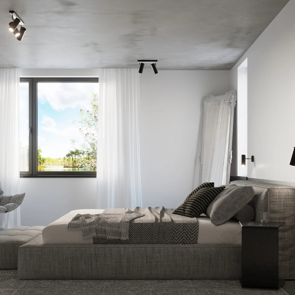 Sollux Lighting Faretto LED da soffitto Nero Argento 3xGU10, IP20, alluminio, 220-240V, CE RoHS