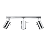 Sollux Lighting faretto da soffitto LED anello cromato, 3x GU10, 220-240V, IP20, alluminio, CE RoHS